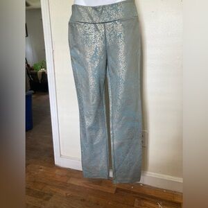 Soft Surroundings Blue and Silver Textured Pants